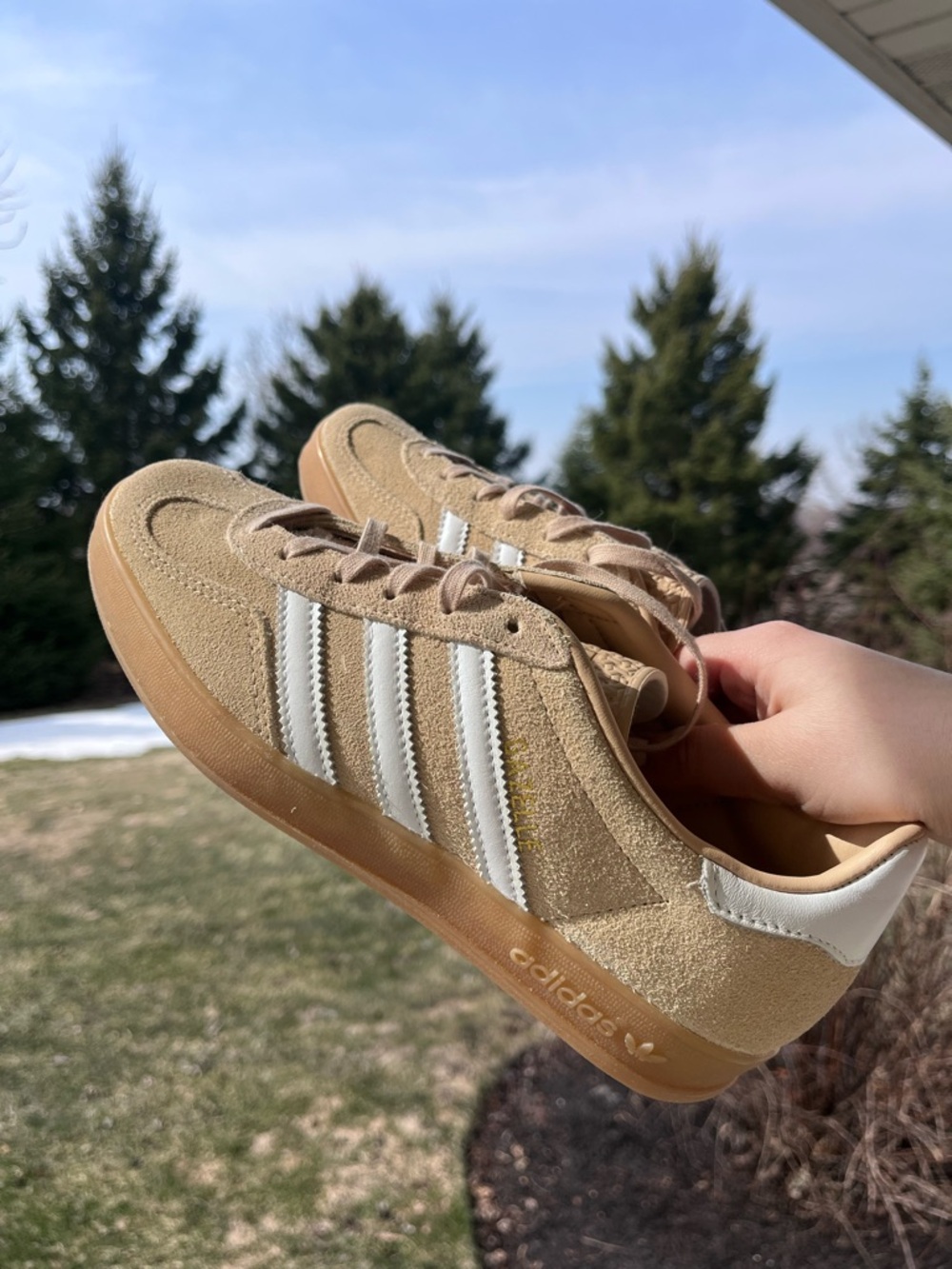 Adidas gazelle indoor athletic shoes magic beige sneakers - Picture 5 of 10